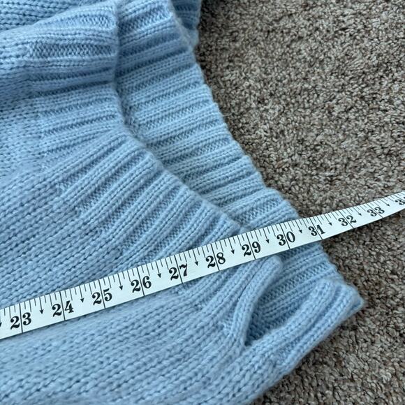 Wooden Ships Women’s Skull Wool Mohair Blend Sweater Sz M / L Light Blue - Picture 9 of 9